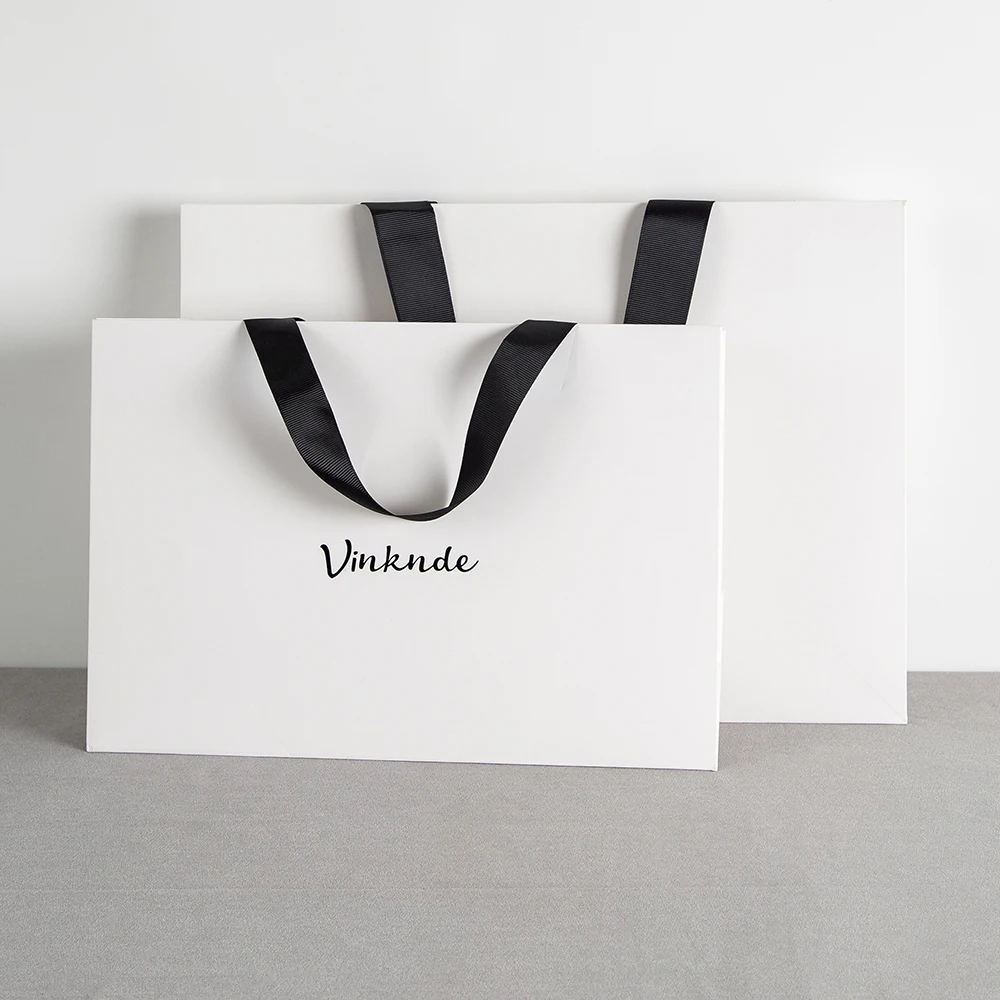 HongXingHai 20PC Large Gift Bags With Handles - Black Holiday Wedding Birthday