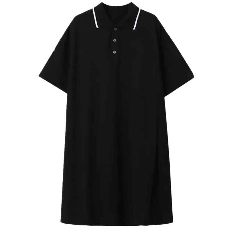 

Short Sleeved Polo Skirt Women's Loose Korean College Dress Versatile Casual Early Autumn 2022 New Versatile Skirt