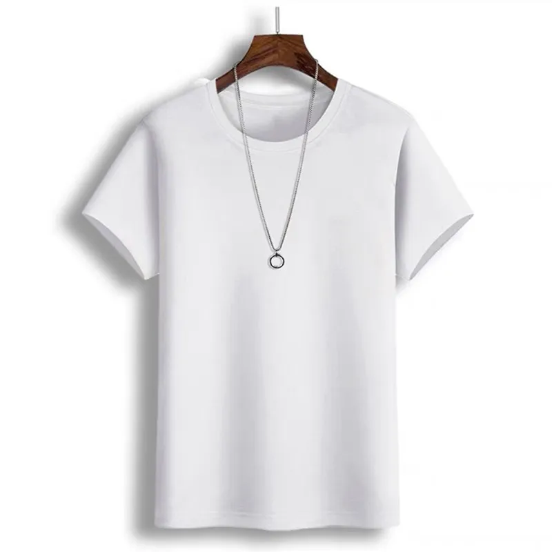 Pure white short-sleeved t-shirt