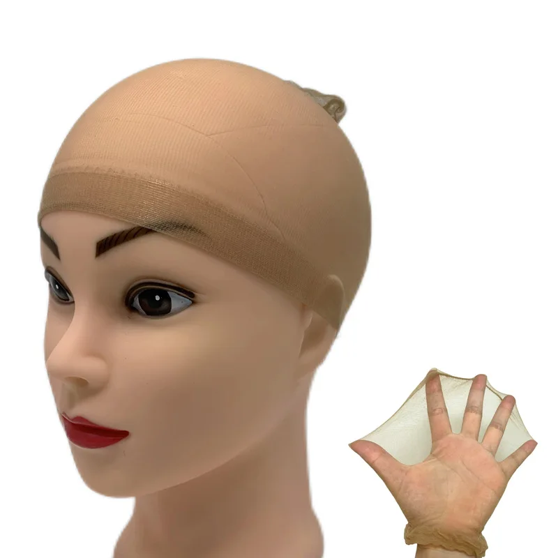 Wig Caps 2pcs/bag Transparent HD Wig Cap Invisible and Sheer Breathable Ultra-thin Stretchy Stocking Caps for Lace Front