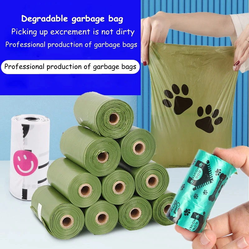 2 30Rolls Dog Poop Bag Degradable Plastic Pet Dog Poop Bags For Dog Cat