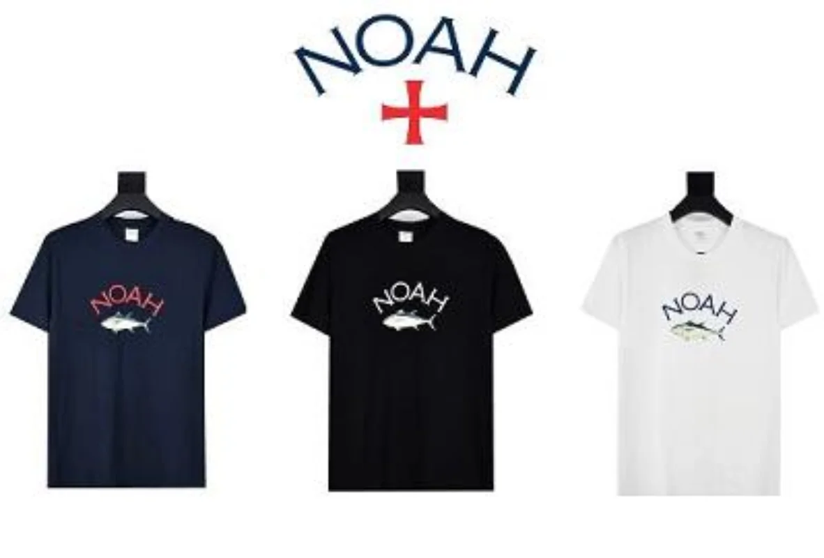 

New Fasion 3D Fish Letter Printing NOAH T Shirt Men Women EU Size 100% Cotton Hippie Clothes NOAH Top Tees