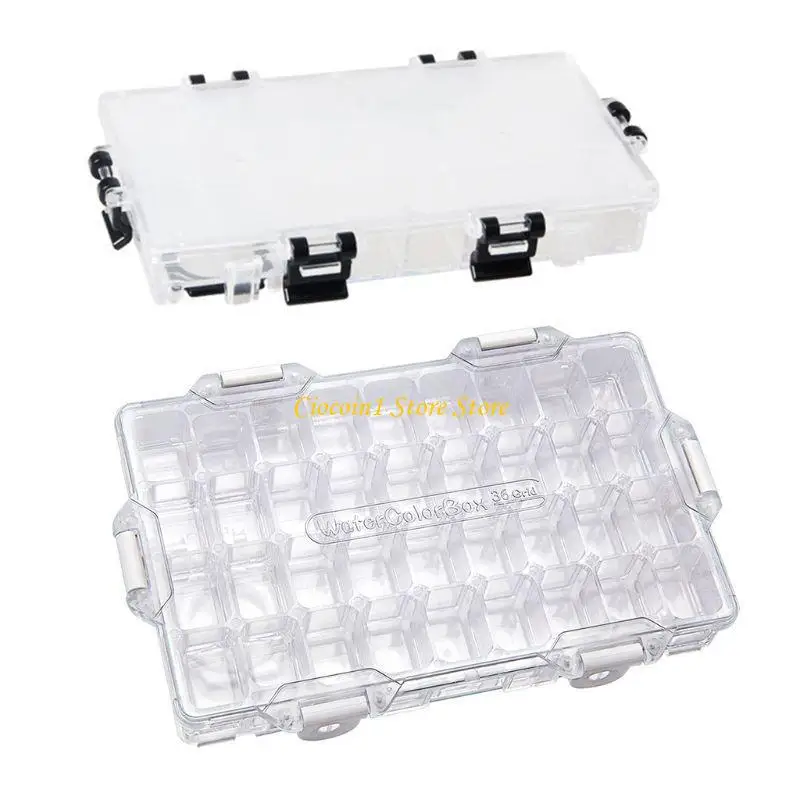 A3PC 24/36 그리드 수채화 보습 페인팅 팔레트 누출 방지 페인트 팔레트