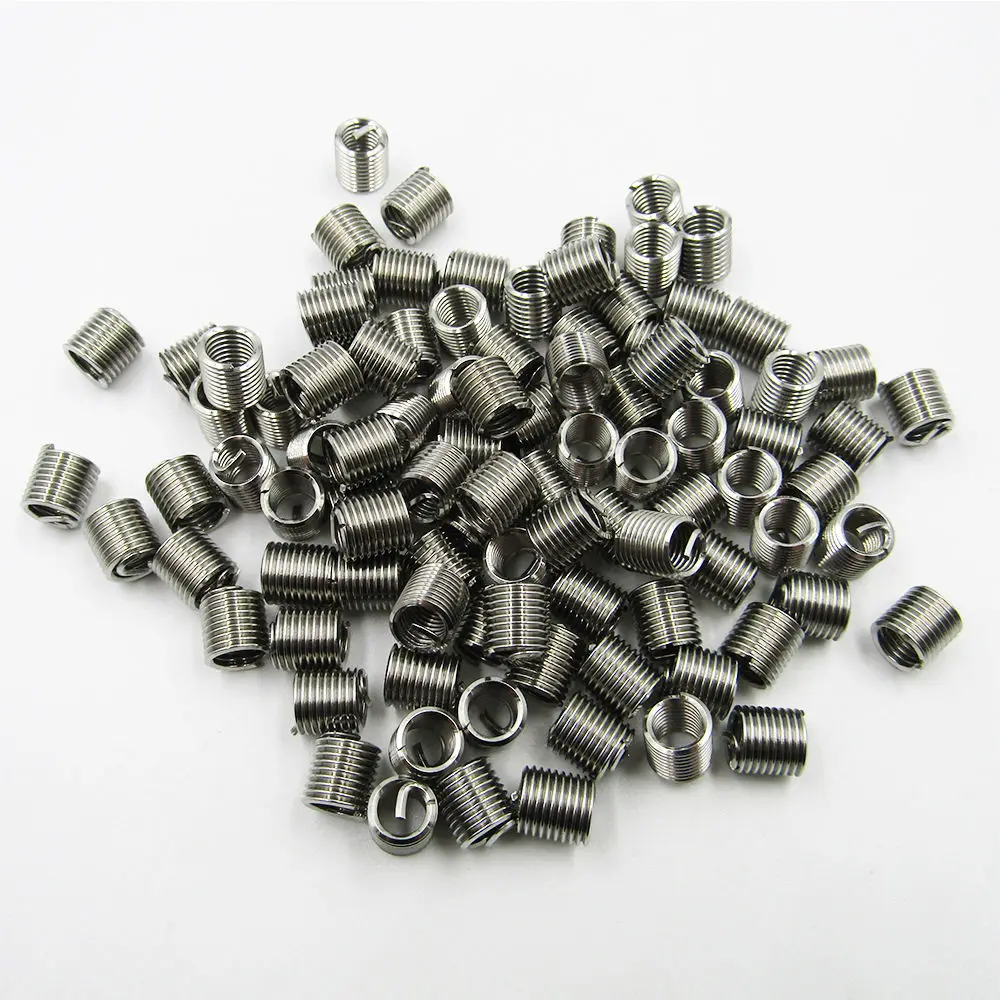 50PCS Helicoil Wire Thread Repair Inserts Kit Set M6 Stainless Steel 304 Threaded Bushings Thread Recovery Fasteners