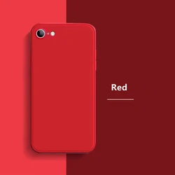 Soft Liquid Silicone Bumper Case - Enhanced Protection & Sleek Design - SE2 SE3 SE 2020 2022 (Red)