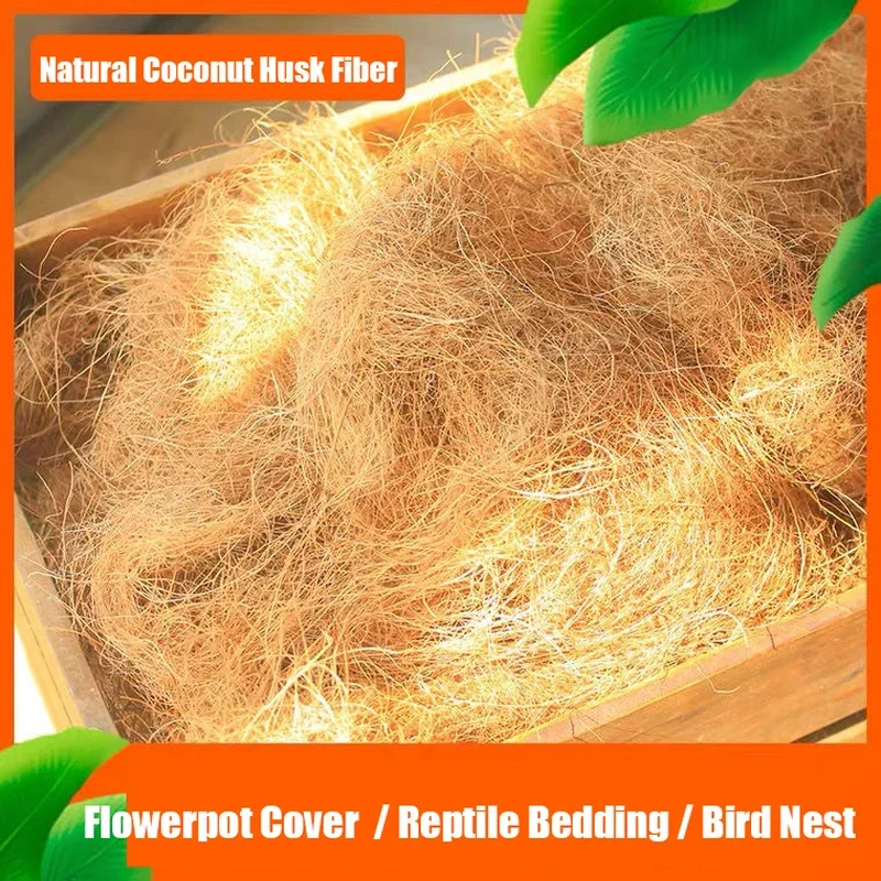 Flowerpot Gasket Planting Mat Reptile Bedding Gardening Mat Coconut Fiber Liners Natural Coconut Husk Fiber Flowerpot Cover Insect-proof Protect Garden Flower Plant Soil Keep Warm Reptile Bedding Bird Nest