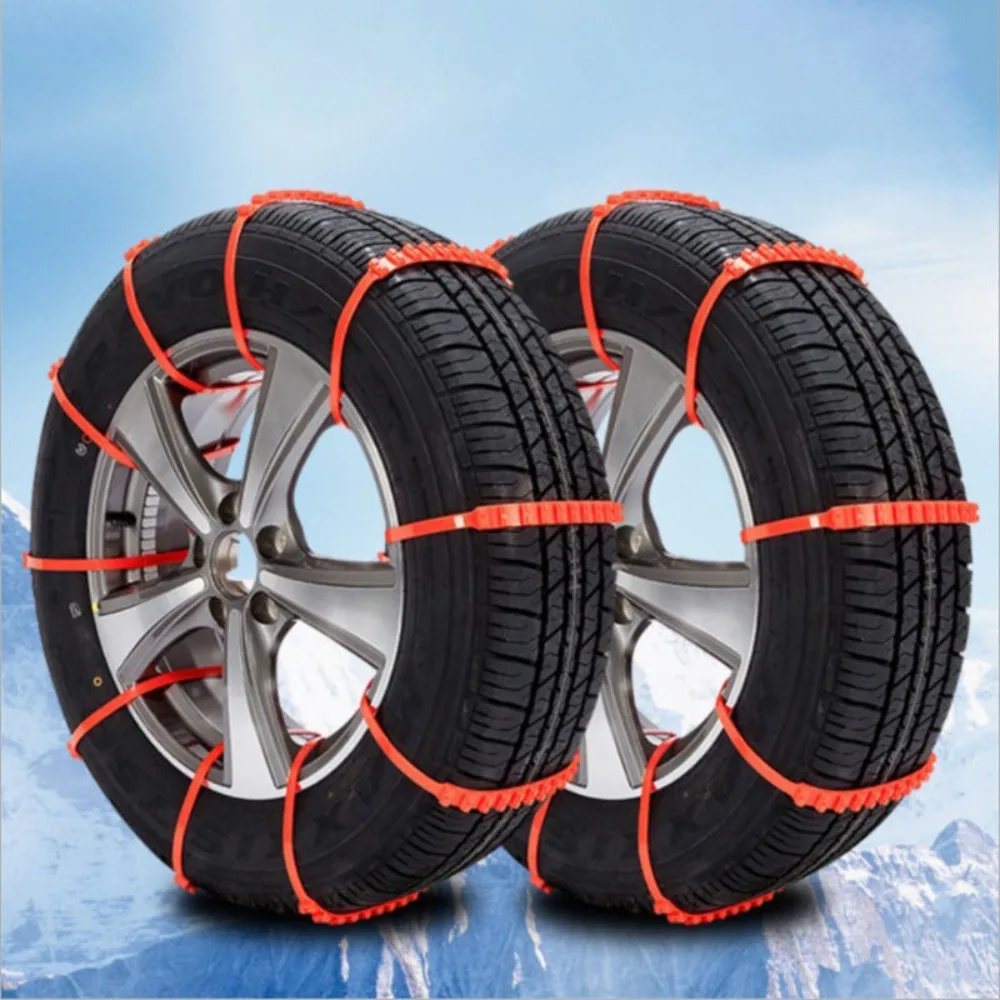 Driving Safety Skid Chains Portable Thickened Rubber Snow Tire Chains Car Tire Anti Slip
