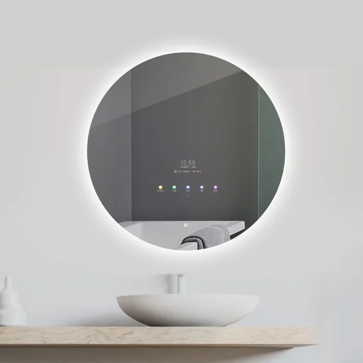 

Горячая Распродажа, умное зеркало Vercon с датчиком движения, емкостный сенсорный экран, светодиодные зеркала для ванной для отеля и умного дома