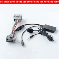 For VOlVO C30 S40 V40 V50 S60 S70 C70 V70 XC70 S80 XC90 With Mic Car Bluetooth 5.0 Wireless Phone Call Handsfree AUX In Adapter
