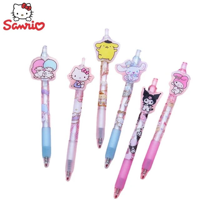 4Psc Set Sanrio Hello Kitty Gel Pens Girls Stationery Press Pen Kawaii Pink  Student Dedicated Pen School Supplies Children Gift