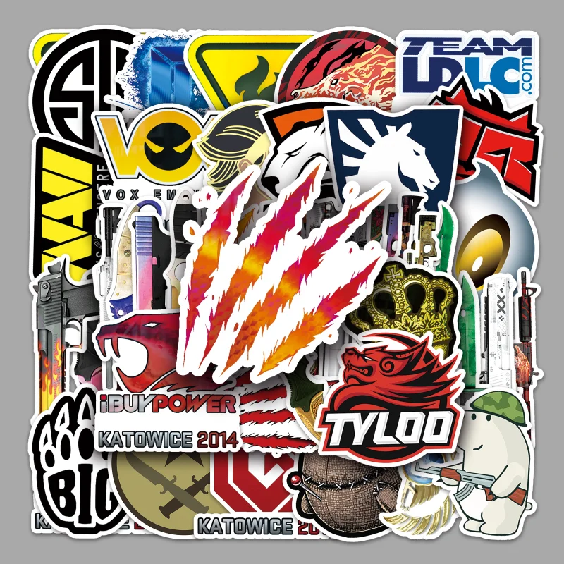 Cartoon Anime Shooting Game CSGO Stickers Waterproof Guitar Luggage