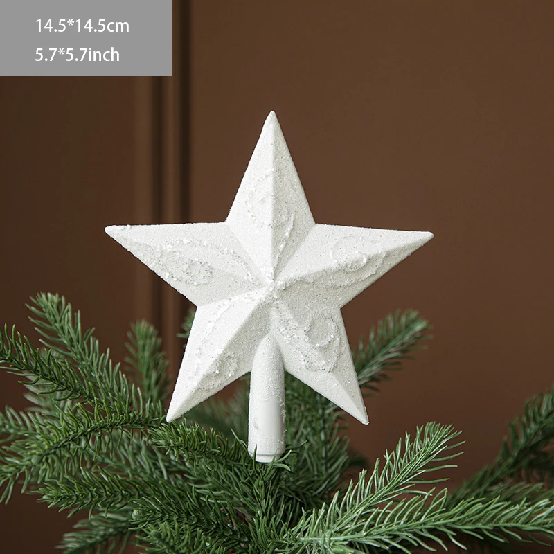 Christmas Star Decoration Christmas Tree Decoration Hollow Glitter Christmas Tree Top Star Home Decor New Year Xmas Tree Ornaments