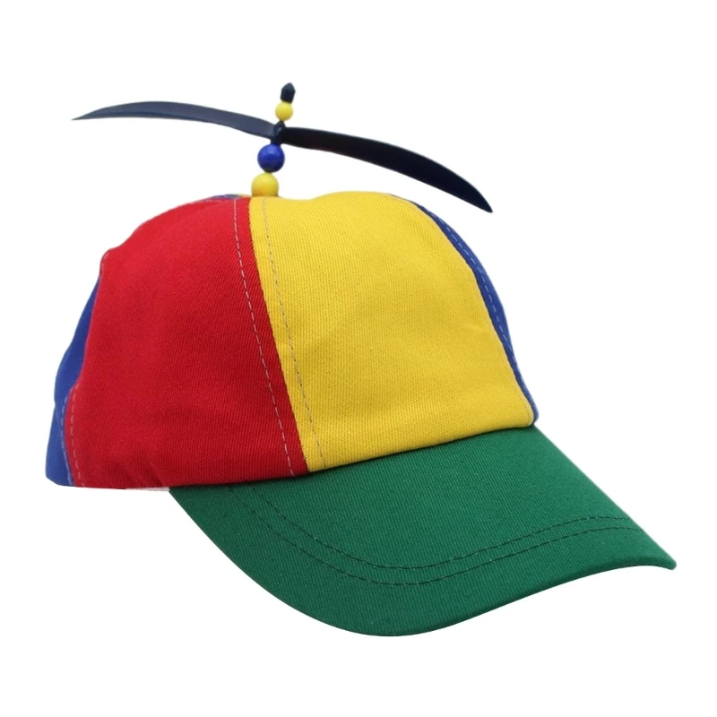 Eye Catching Propeller Baseball Hat Multicolor Helicopter Hat Fancy Dress