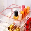 360 Degree Rotating Lipstick Organizer 53 Lattices Rotated Tower Plastic Lip Gross Storage Rack Nail Polish Display Case 4