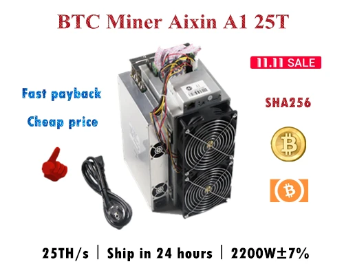 

Free Shipping BTC Miner Love Core Aixin A1 25T With PSU Economic Than Antminer S9 S15 S17 T9+ T17 S19 WhatsMiner M3X M21S