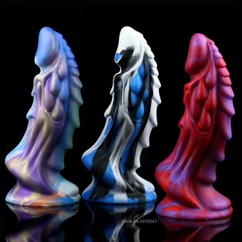 Dragon Dildo Silicone Realistic Dildo with Strong Suction Cup Monster Penis Anal Plug Adult Sex Toy for Women Hand-free Toys 3