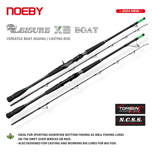 NOEBY Leisure X5 BOAT ROD 1.83m 2.13m 2.43m 2 Section Spinning Casting  Carbon Fishing Rod Saltwater Fishing Equipment - AliExpress