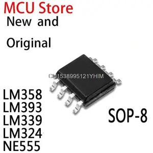 10PCS New and Original SOP SMD LM358DR LM324DR LM339DR LM393DR NE555DR Amplifier Circuit IC LM358 LM393 LM339 LM324 NE555