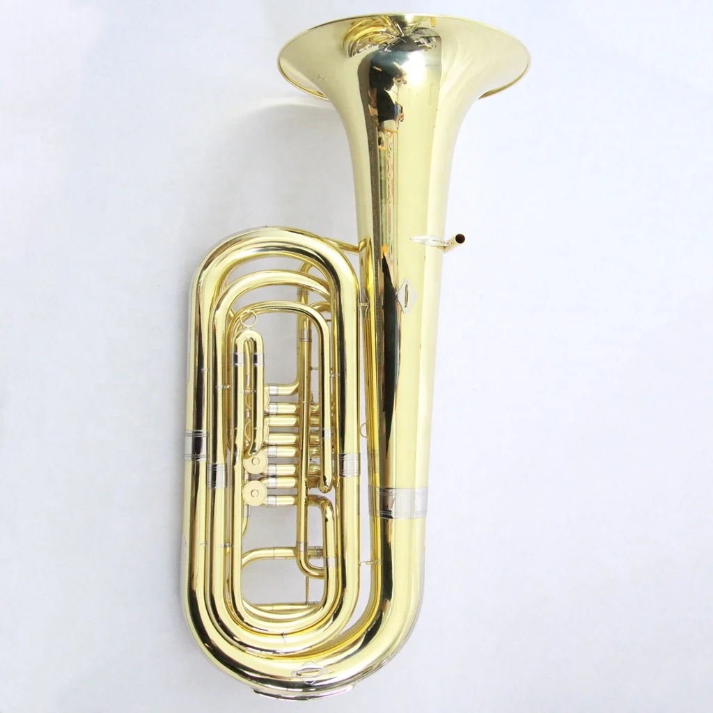 Professional tuba Brass Body Gold Lacquer tuba musical instruments factory direct sale tuba instrument