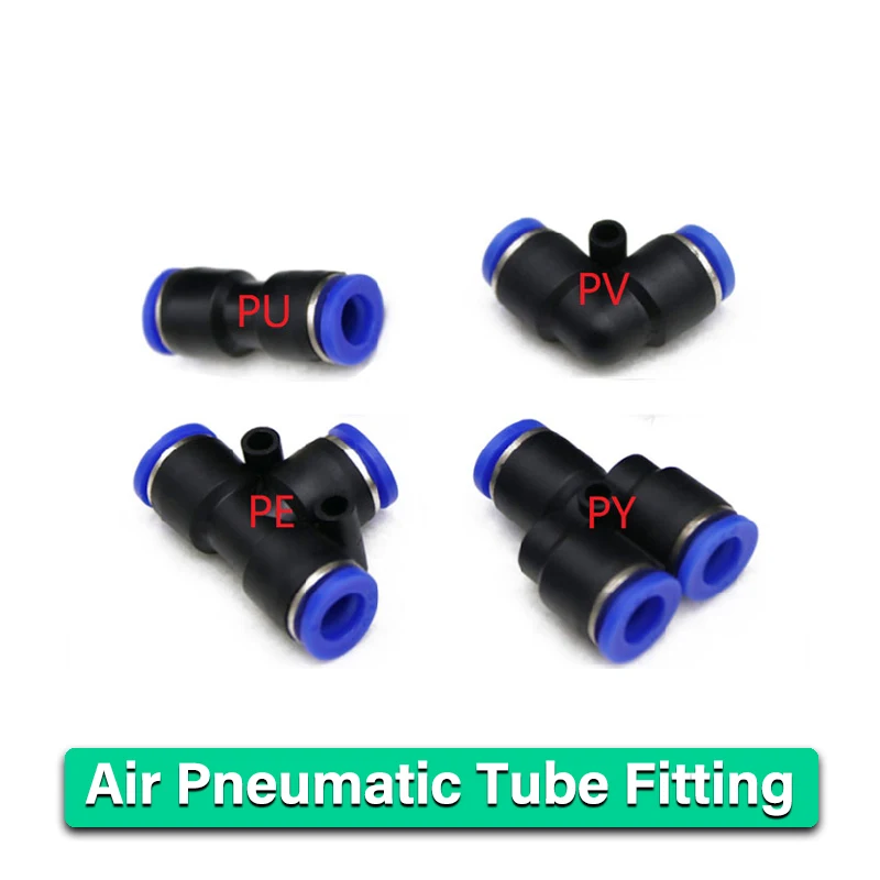 510pcsAirPneumaticTubeFittingOD4mm6mm8mm10mm12mm14mm16mmT