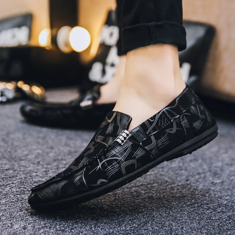 

Men Loafers Shoes Spring Summer Casual Shoes Slip on Light Flock Youth Men Shoes Breathable Flat Footwear Espadrillas Uomo