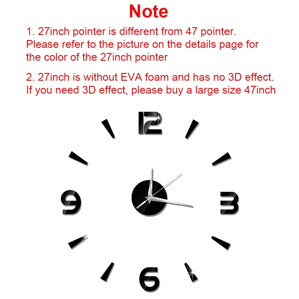 Digital Wall Clock 3 Sizes Optional Acrylic Digital Wall Clock Creative Design Mirror Wall Clocks DIY Self Adhesive Quartz Watch Sticker Home Decor digital clock,wall clock,wall clock sticker