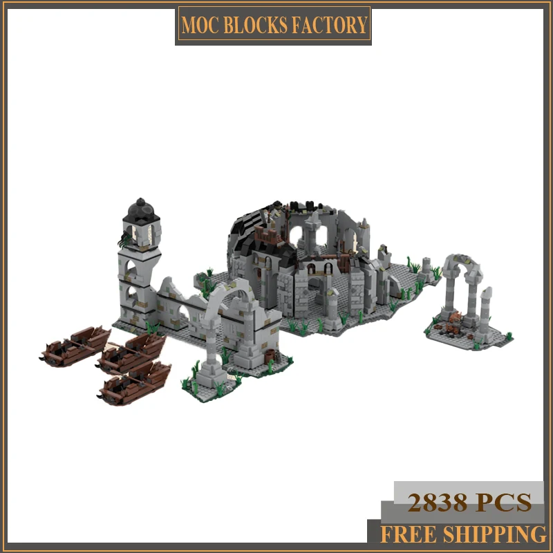 

Movie Series Moc Building Blocks The Medieval Times Ancient City Wall Model Technology Bricks Castle Street View Children Toy