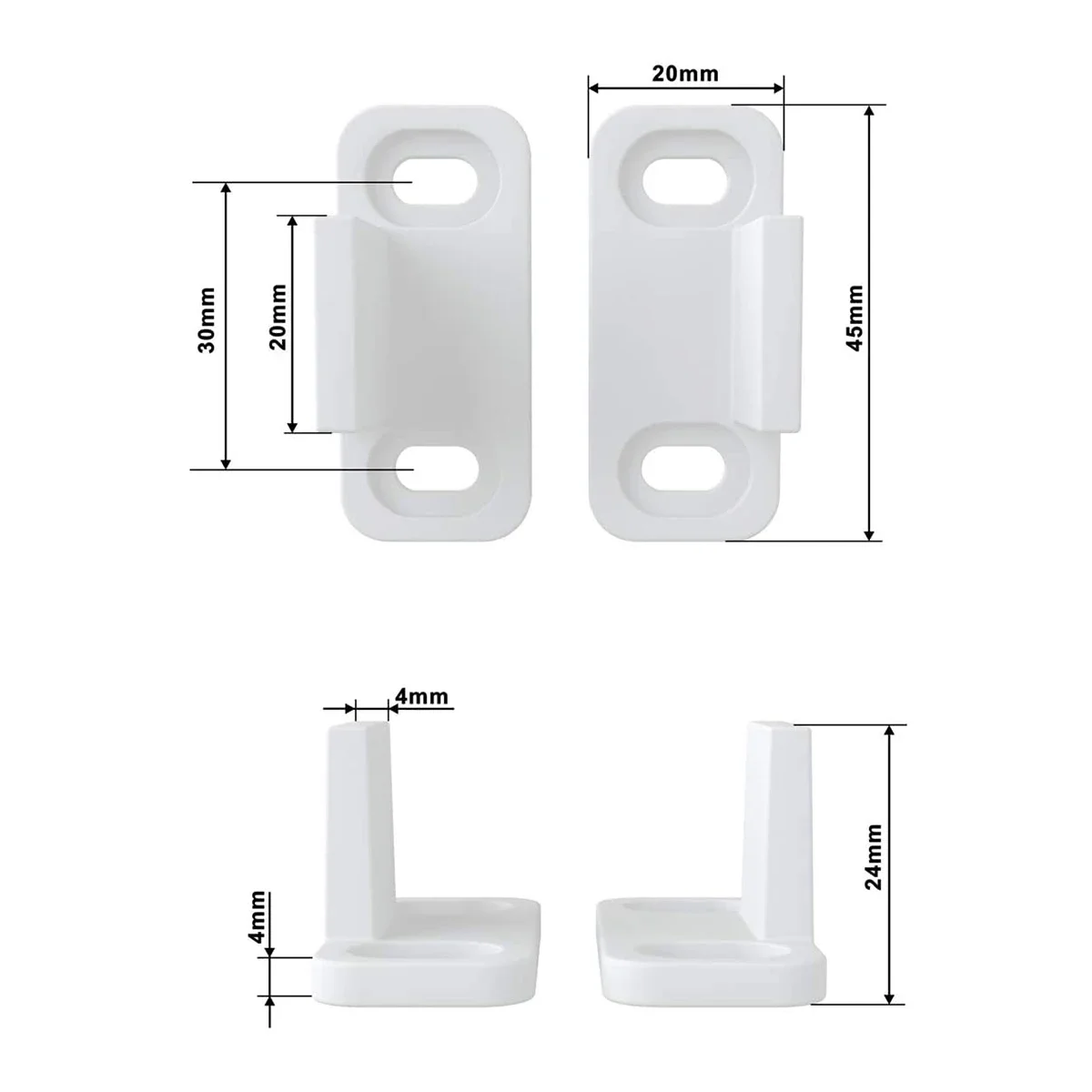 2pcs Plastic L-Guide Floor Guide Adjustable Sliding Parts Replacement For Sliding Barn Door Home Decor Accessories Herramientas Sliding Door Roller Sliding Door Pulley