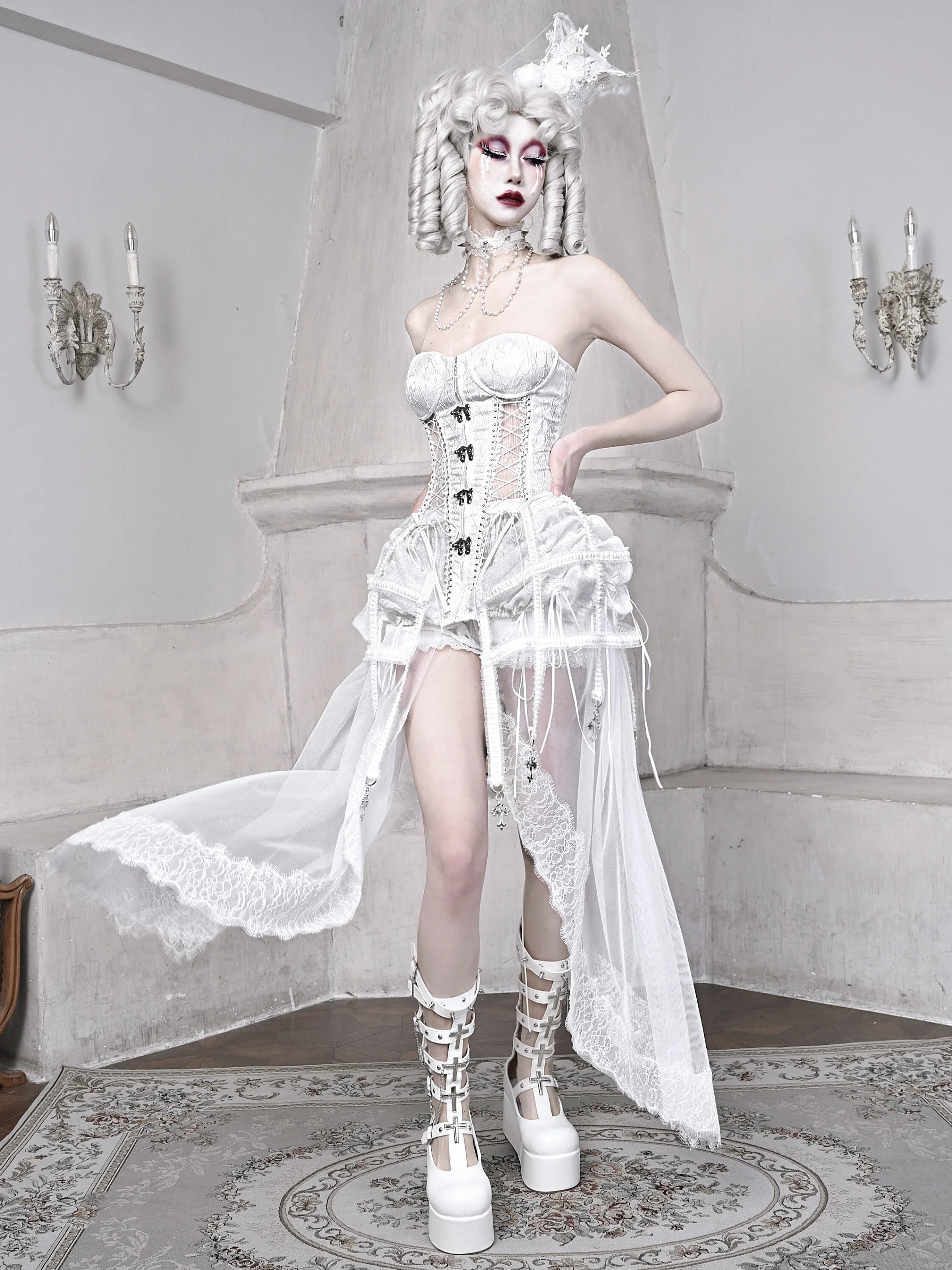 blood supply original white gothic fairy women summer clothes