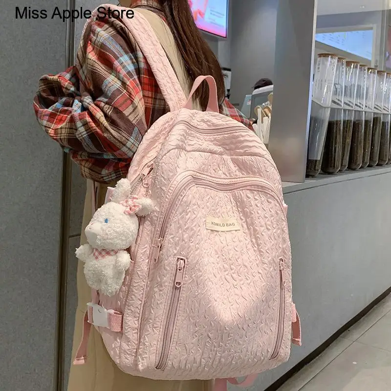 

Women Laptop Leisure Student Bag New Fashion Female Cute Travel Backpack Lady Nylon Book Bag Girl Kawaii College Backpack Trendy
