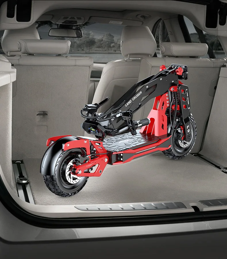 Folding Electric Scooter, 1000W48V30AN Dual-Wheel Drive Long-Range Ultra-electric Scooter, adult Mountain Off-road Scooter
