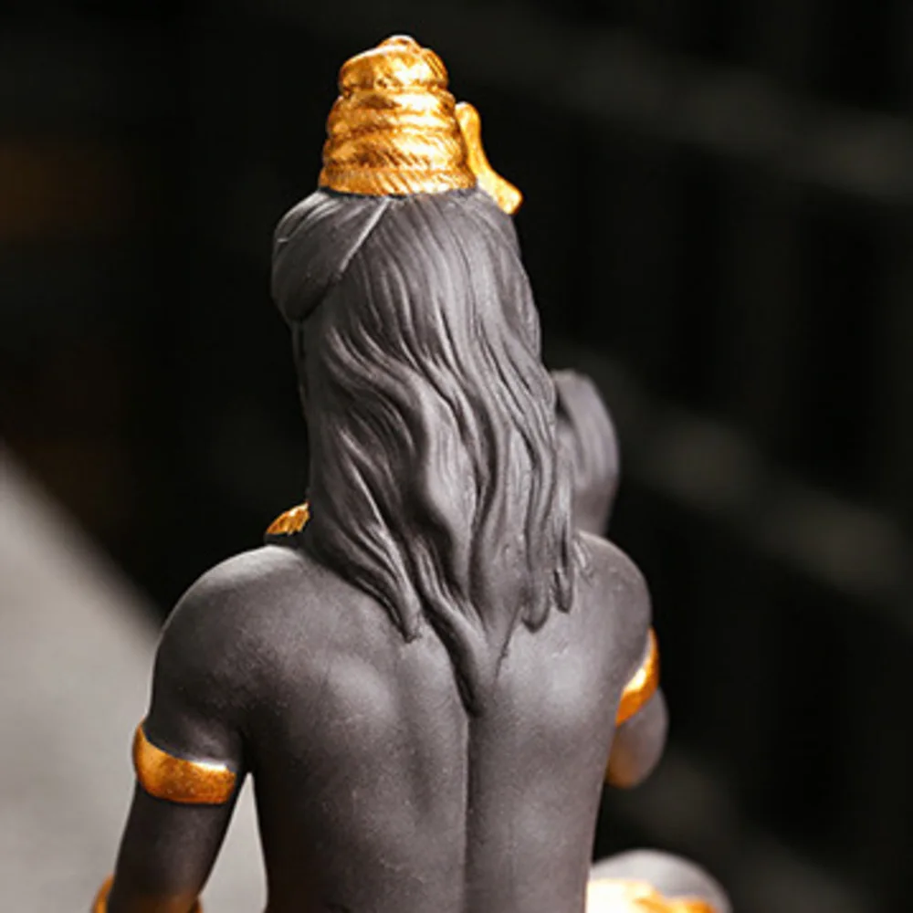 Creative Purple Clay Zen Buddha Backflow Incense Burner Lotus Incense Stick Holder, Aromatherapy Home Decor Censer - No Incense