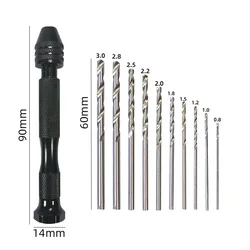 High - Speed Mini Twist Drill and Manual Pin Vise Set for DIY Crafting (B - Drill Bits Set)