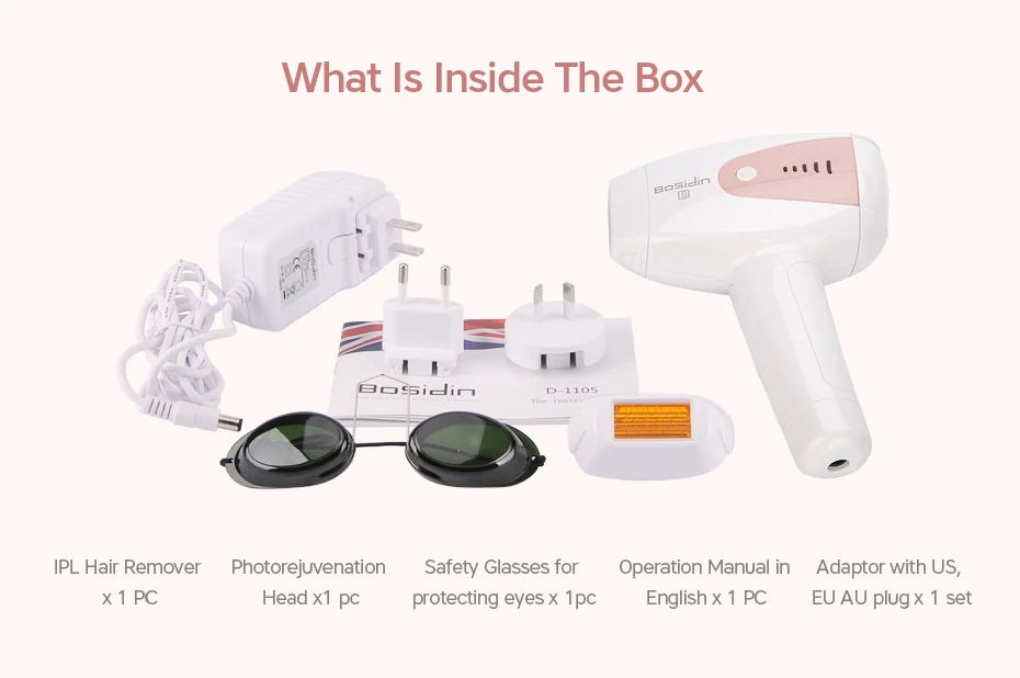 Epilatore laser ipl a luce pulsata permanente e senza dolore_voghion.com