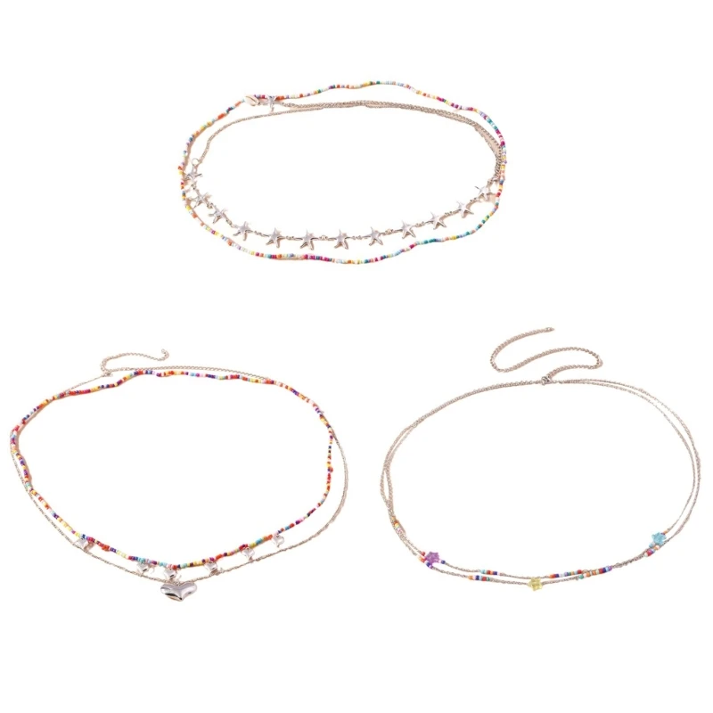

Waist Chain Hot Pants Hip Hop Chain Colorful Beads Chain for Party/Club