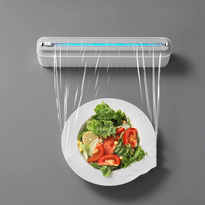 Plastic Film Cutter Magnetic Suction RefrigeratorKitchen Household Use Tear Free Plastic Film Cover Cutting Box Hanging Storage