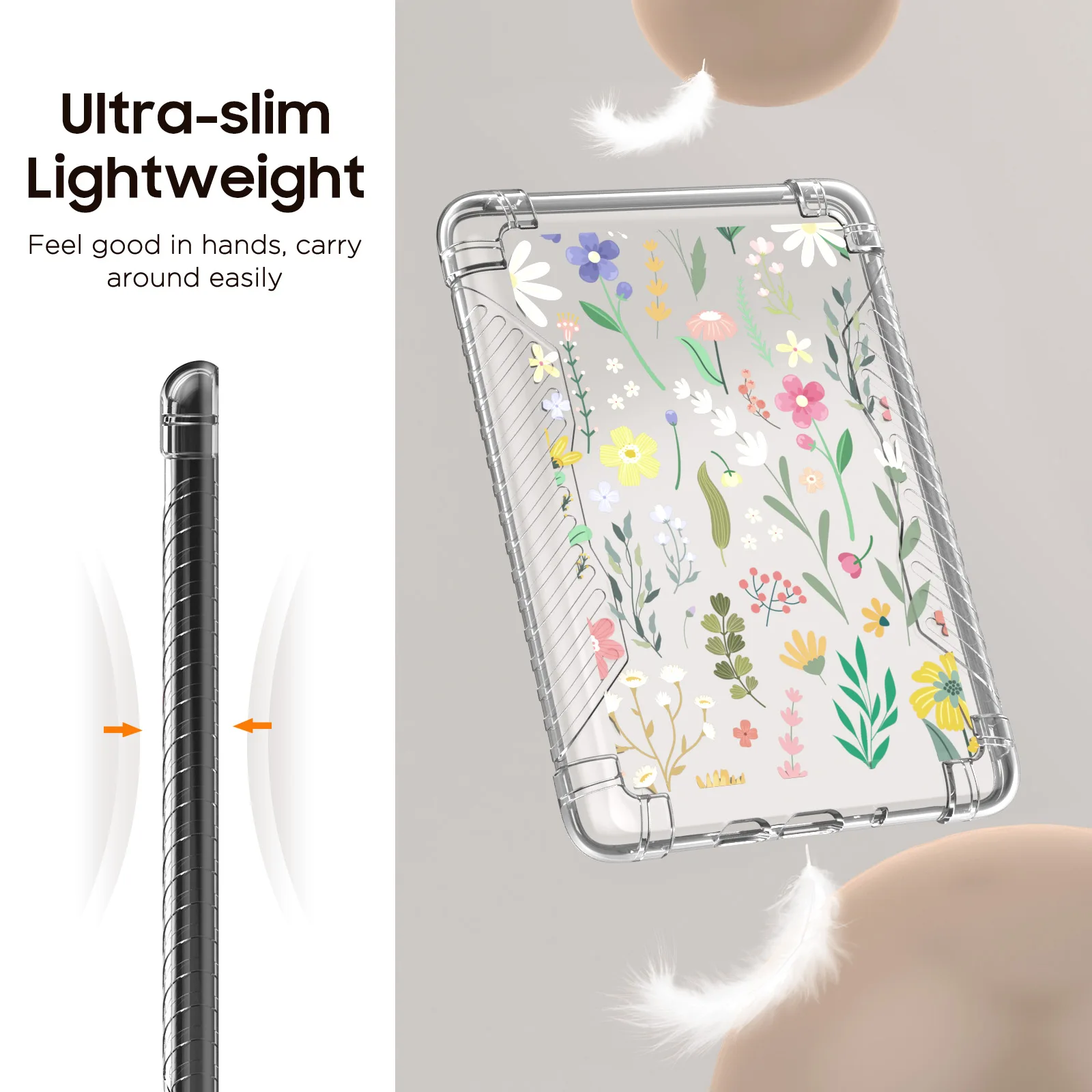 Ultra Clear Soft Flexible Transparent TPU Skin Bumper Back Cover