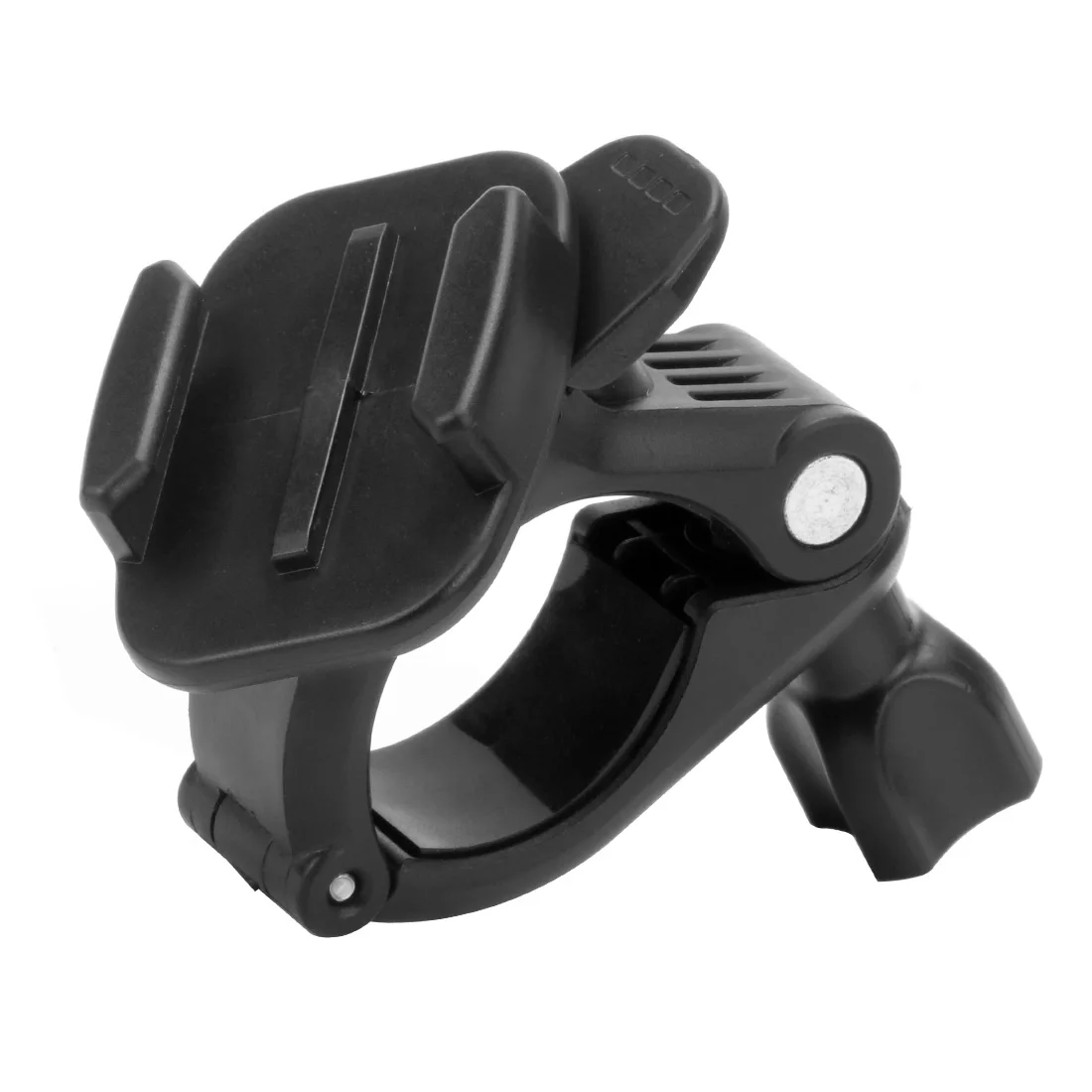 Vue rapprochée de l'adaptateur de poteau de tige de selle pour fixer une Insta360 ONE R sur un vélo