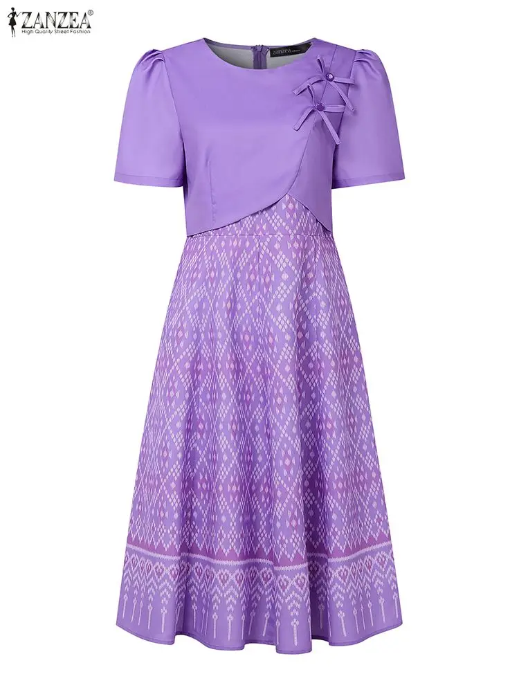 ZANZEA Elegant Sleeveless A-Line Dress – Chic & Lightweight Summer Workwear for Women - Image 4