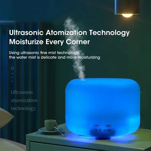 500ML Air Humidifier USB Essential Oil Diffuser Aroma Diffuser With Colorful Night Lights Mini Humidifier For Car Home Bedroom 4