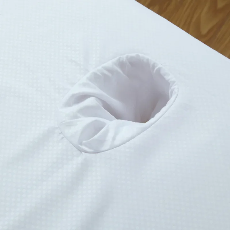 Beauty Salon Solid Bed Mattress Fitted Sheet with Elastic Band Massage SPA Treatment Bed Cover with Hole, Anti-slip 6