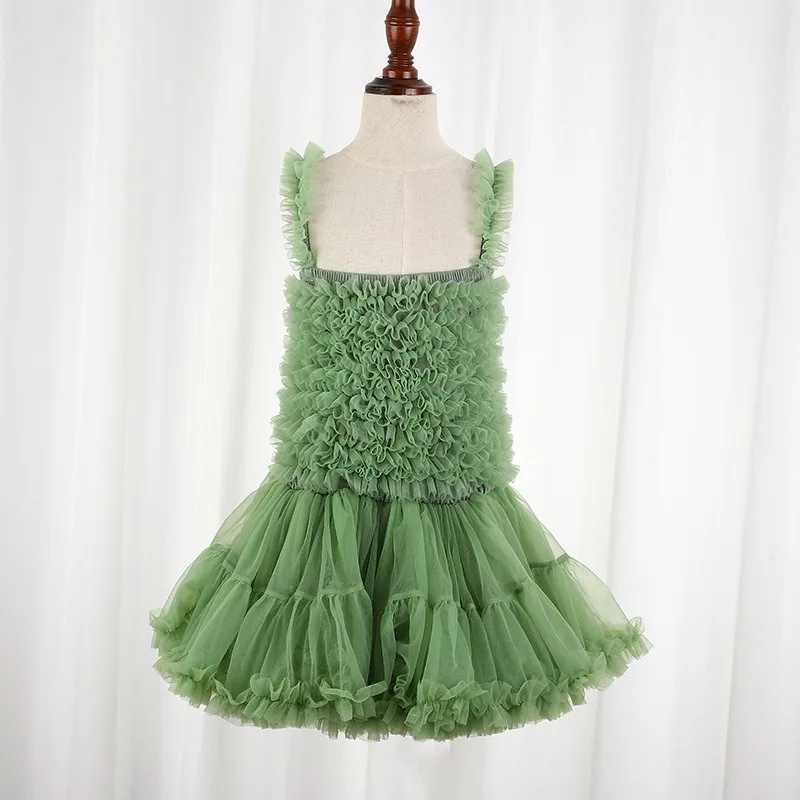 

New Girls Tutu Dress for Girls Baby Ball Gown Princess Party Vestido Casual Ruffled Bubble Photography Dresses Children Clothes