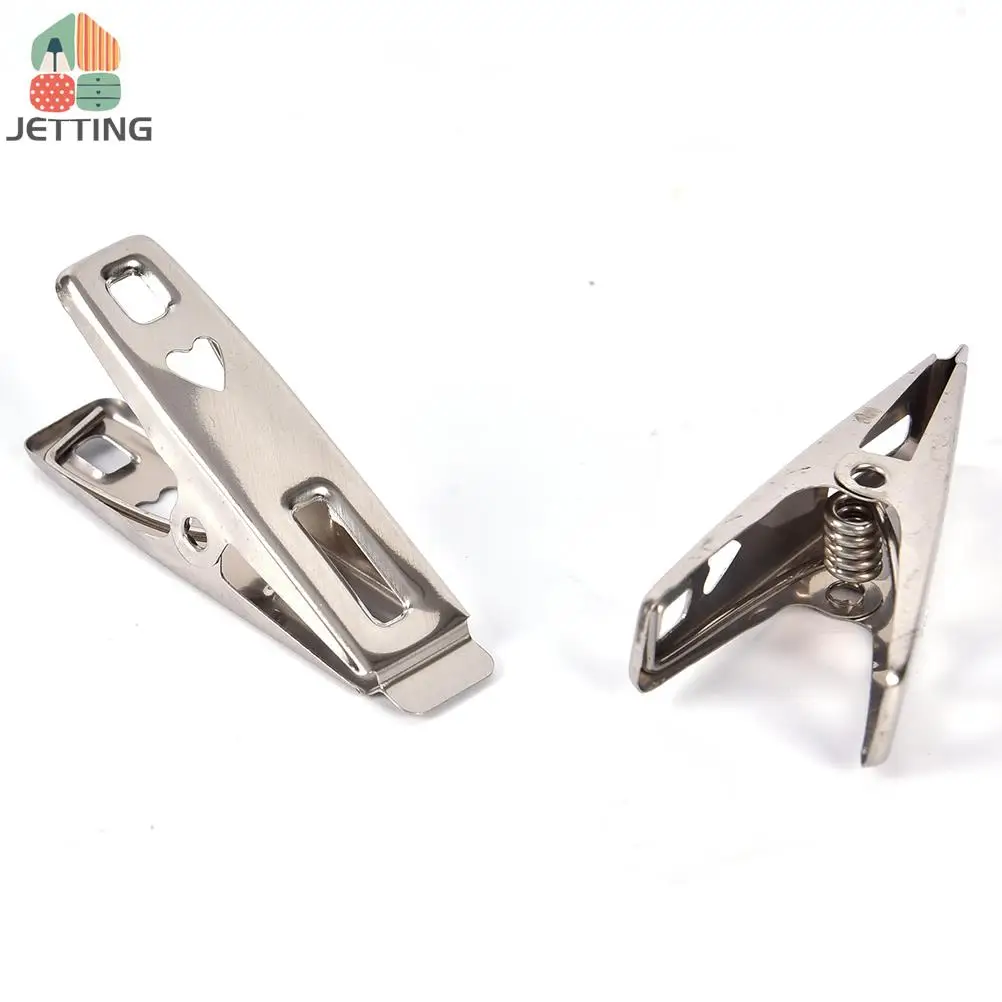 20PCS Clothes Pegs Stainless Steel Metal Clips Coat Pants Laundry Drying Hanger Rack Washing Towel Holder Hanger