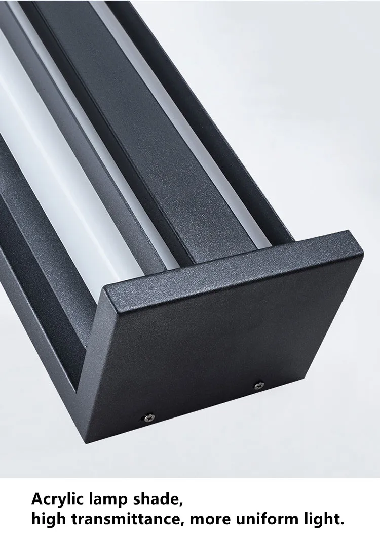 Description Picture 5 of itemModern Minimalist 3 Color Dimmable LED Wall Lamp Waterproof AC110V 220V Stainless Steel Porch Light For Outdoor Villa Lighting