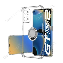 Realme GT Neo2 5G Ring Holder TPU Soft Phone Case Cover for Realme GT Neo2 5G (Ring Case Clear)