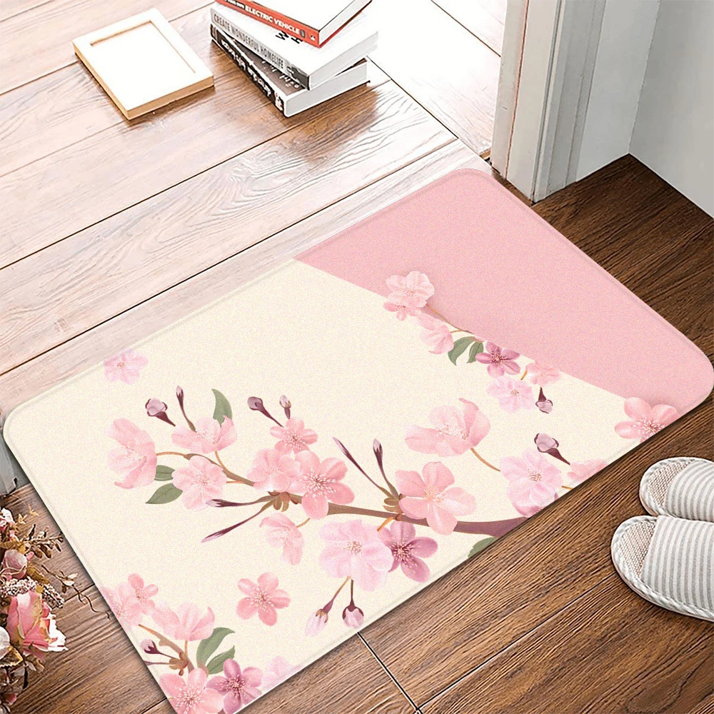 

Girly Living Room Rugs Pink Kawaii Toilet Floor Mat Decor for Bathroom Carpet Non-slip Mat Doormat Shower Rugs Kitchen Supplies