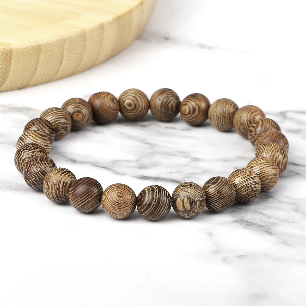 6/8/10/12mm Natürliche Holz Perlen Armband Lama Mönch Tibetischen Buddhismus Rosenkranz Armreifen Frauen Mann meditation Gebet Handgemachten Schmuck – Detail 5