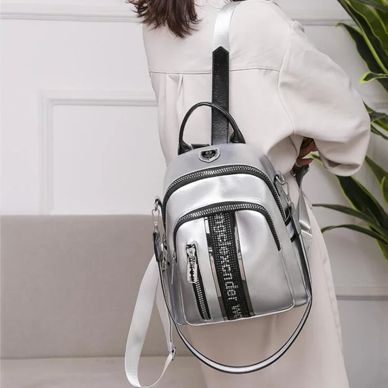 Small and Stylish Women's Bagpack with Multiple Functions for Leisure and Travel