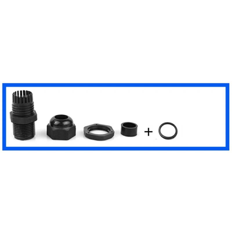 50 Pieces Of NPT 1/2 IP68 Waterproof PA66 Cable Gland Flame-Retardant Environmental Protection Cable Fixing Head(Black)