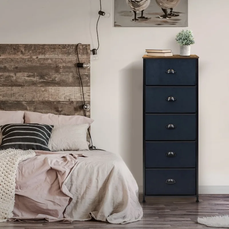 

Sorbus Nightstand Dresser with 5 Drawers - Tall Storage Tower Unit Organizer for Bedroom, Hallway, Closet